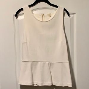 Women’s J.Crew White Peplum Top